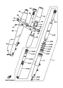 XV1900A Вилка передней оси