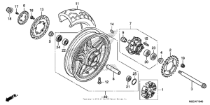 CB1100S (ABS) Переднее колесо