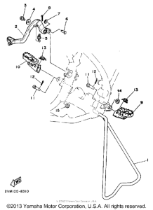 YZ250U Подножки