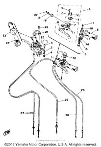 TZ250E Handle - wire