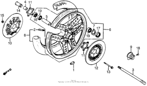 CX500 Front wheel + disc