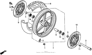  Переднее колесо
