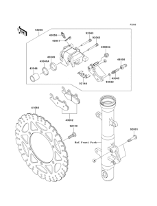 EX250 Передний тормоз