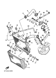 TZR125 Патрубок системы охлаждения