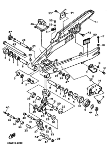 XT400E Задний рычаг и подвеска