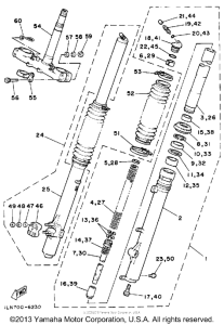 TT350S Передняя вилка