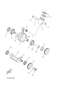 DT50R Crankshaft & piston