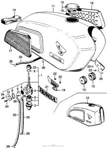 CB350 Топливный бак