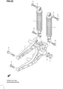 UX150 Rear swingingarm
