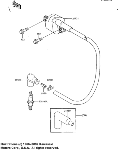 KX125 Катушка зажигания
