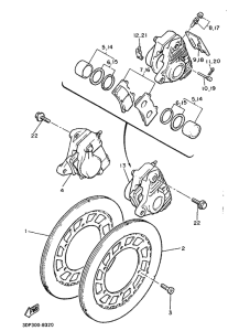 XVZ12TD Front brake. caliper