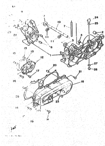 YM50 Картер двигателя