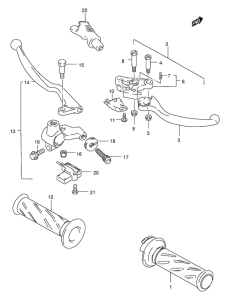GZ250 Рулевой рычаг
