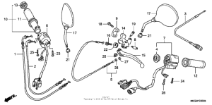 VT750CA Рулевые переключатели