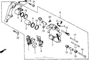 VT500C Передний суппорт