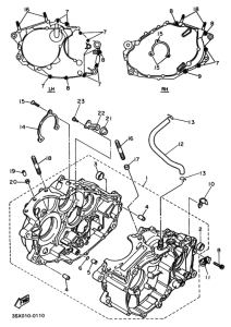 SRX400 Картер двигателя