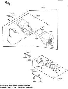 KL250 Taillight unit ass`y