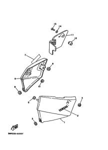 SR125 Боковая крышка