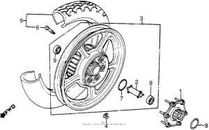 VT1100C Переднее колесо