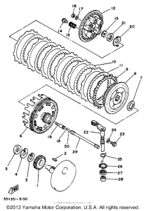 XT350WC (CA ED.) Сцепление