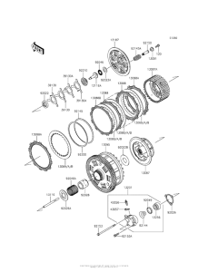 ZX1400 Сцепление