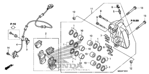 VFR1200F (DCT) Передний тормоз правый