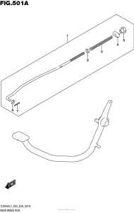 TU250 Rear Brake Rod