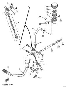 TDM850 Задний торм цилиндр