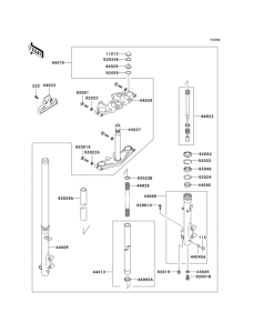VN750 Передняя вилка