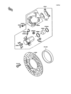 VN1500 Передний тормоз