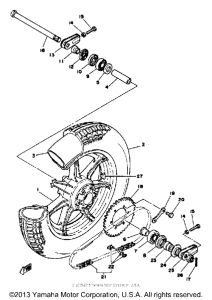 XS650SF Переднее колесо