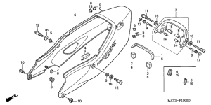 CBR1100XX Задний обтекатель