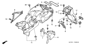 VFR800 (ABS) Заднее крыло