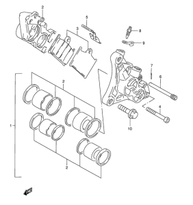 GSF1200S Передний суппорт