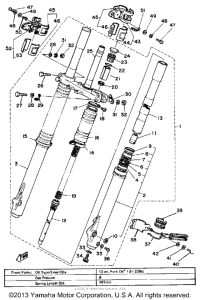 XT500G Передняя вилка