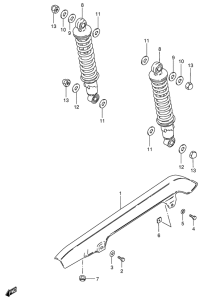 GS125 Chain case - shock absorber