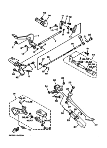 XVS650 Support & repose pied