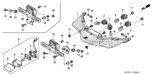 VFR800 Задний фонарь