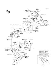 EX650 Cowling(center)(b7f / b8f)