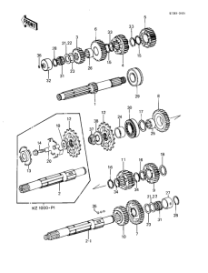 KZ1000 Трансмиссия