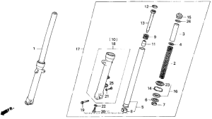 VF750C Передняя вилка