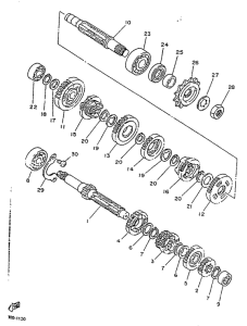 TZR125R Трансмиссия