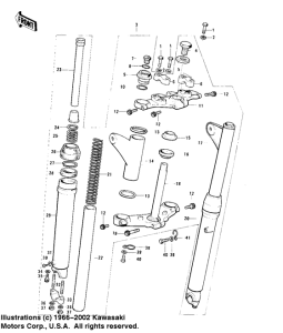 KE125 Вилка передней оси