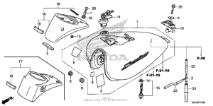VT750C2B Топливный бак
