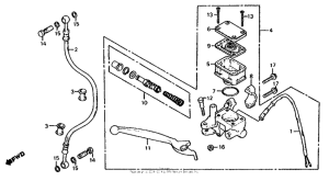 MB5 Front brake master + cylinder