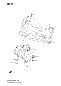 GSX-R600 Облицовка топливного бака