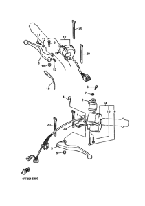 XT600E Interruptor  manillar&palanc