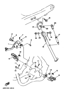 WR250Z Stand. footrest