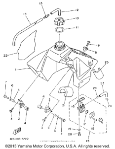 YZ80E1 Топливный бак