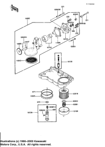 KZ1100 Насос масляный  / фильтр масляный